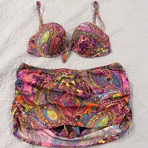 Victoria Secret Bikini Skirted Swimsuit, 34D/Med